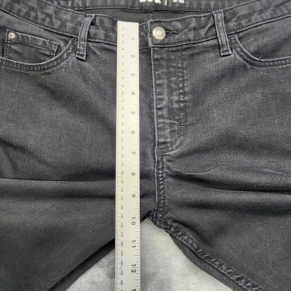 Lee Jeans Womens 14P PETITE Black Regular Fit Boot Cut Mid Rise Stretch Denim - Picture 12 of 15